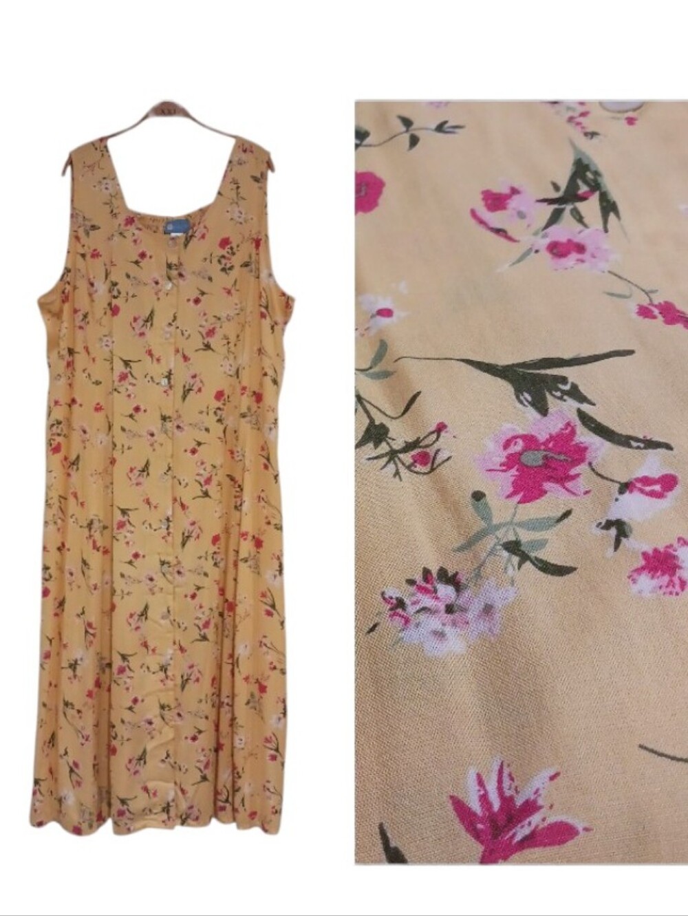 Koret Y2K Smocked Maxi Dress Cottage Floral Prairie
